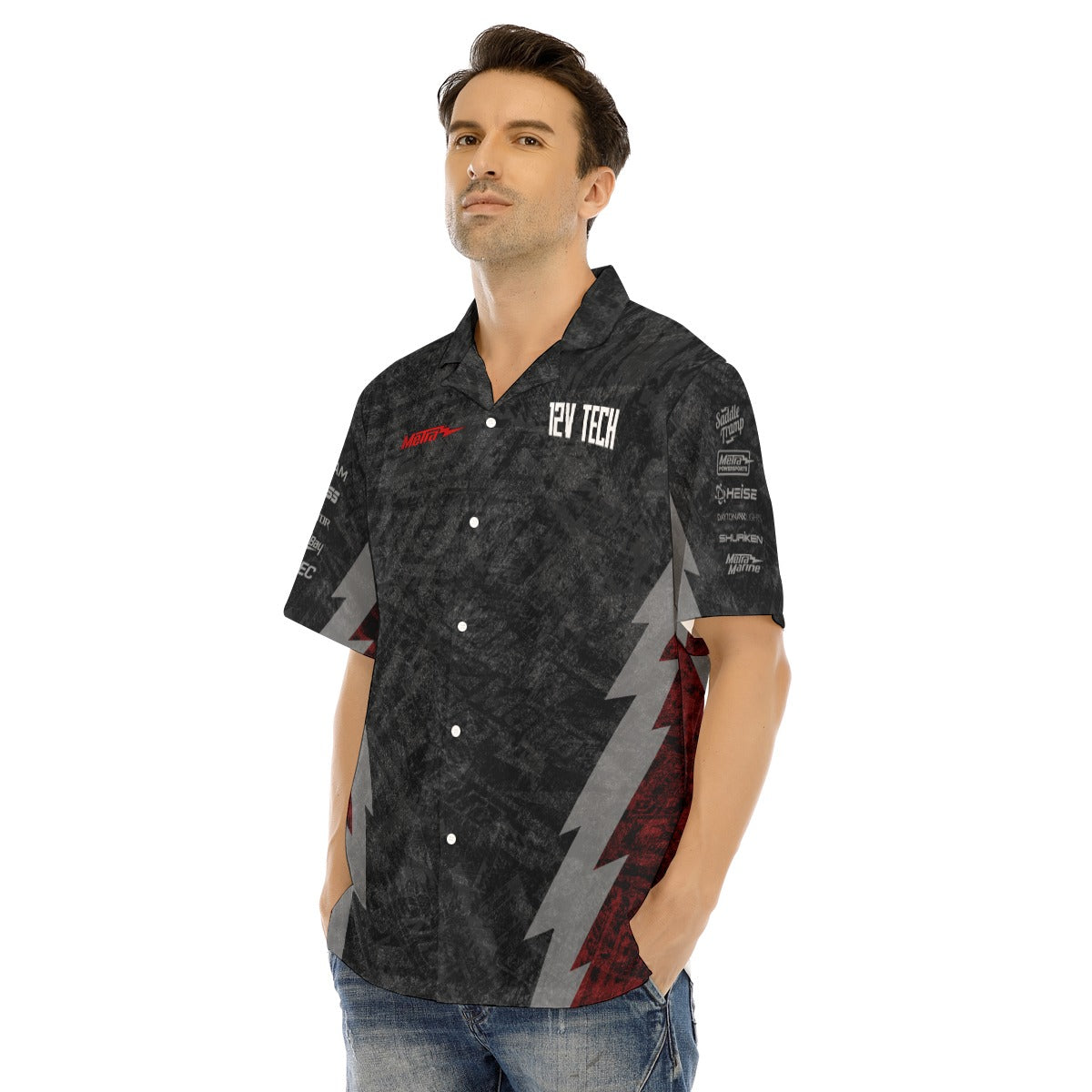 12V Tech-All-Over Print Men's Hawaiian Shirt