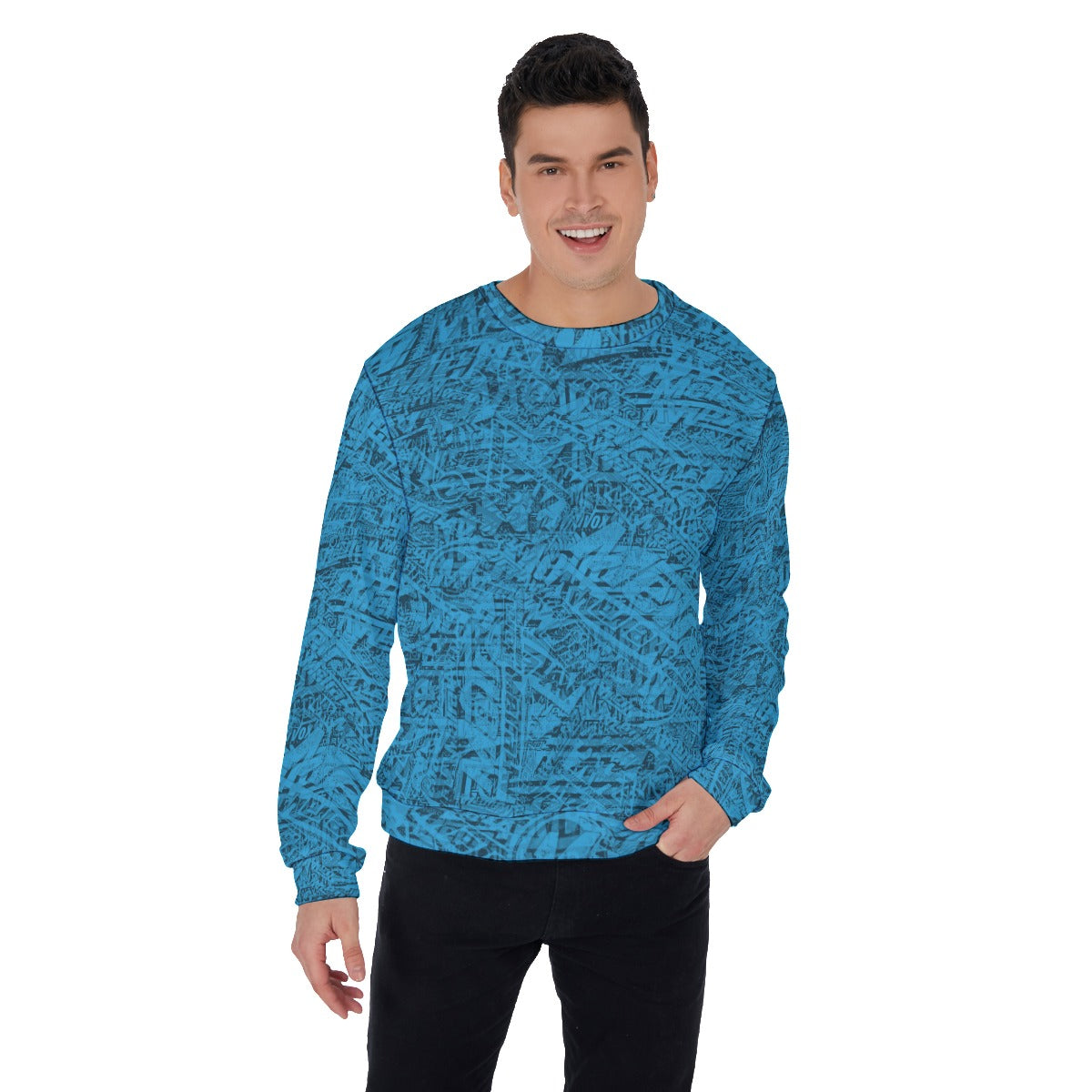 Metra-All-Over Print Men's Thicken Sweater