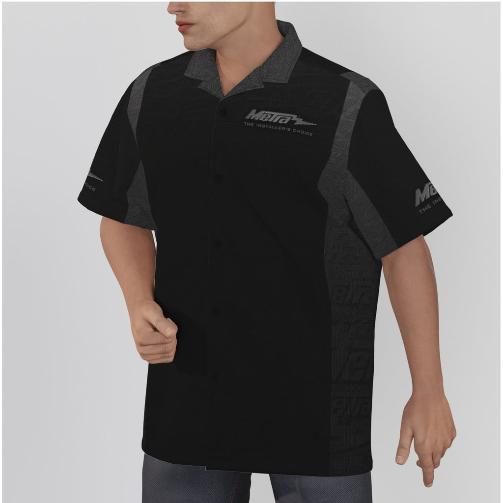 Knowledgefset-Men's Hawaiian Shirt With Button Closure