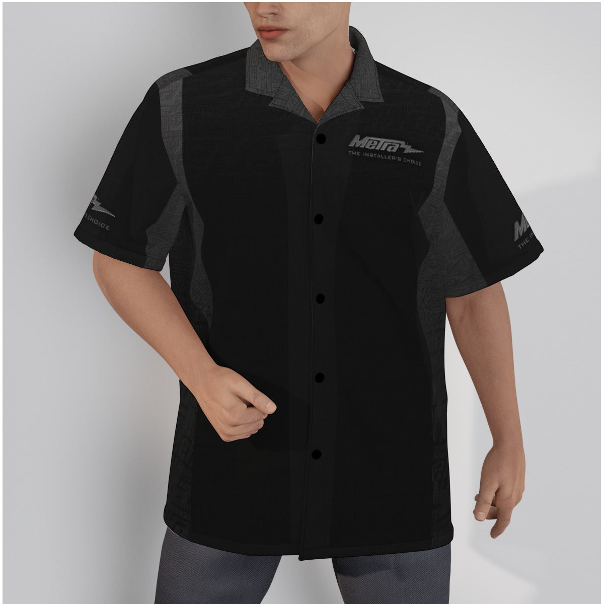 Knowledgefset-Men's Hawaiian Shirt With Button Closure