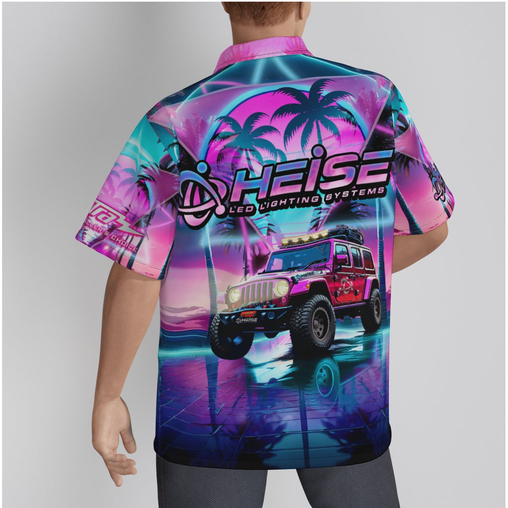 Jeep 24-All-Over Print Men's Hawaiian Shirt With Button Closure