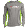 Heise-ST361LS Long Sleeve Heather Colorblock Performance Tee