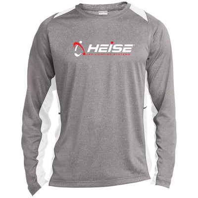 Heise-ST361LS Long Sleeve Heather Colorblock Performance Tee