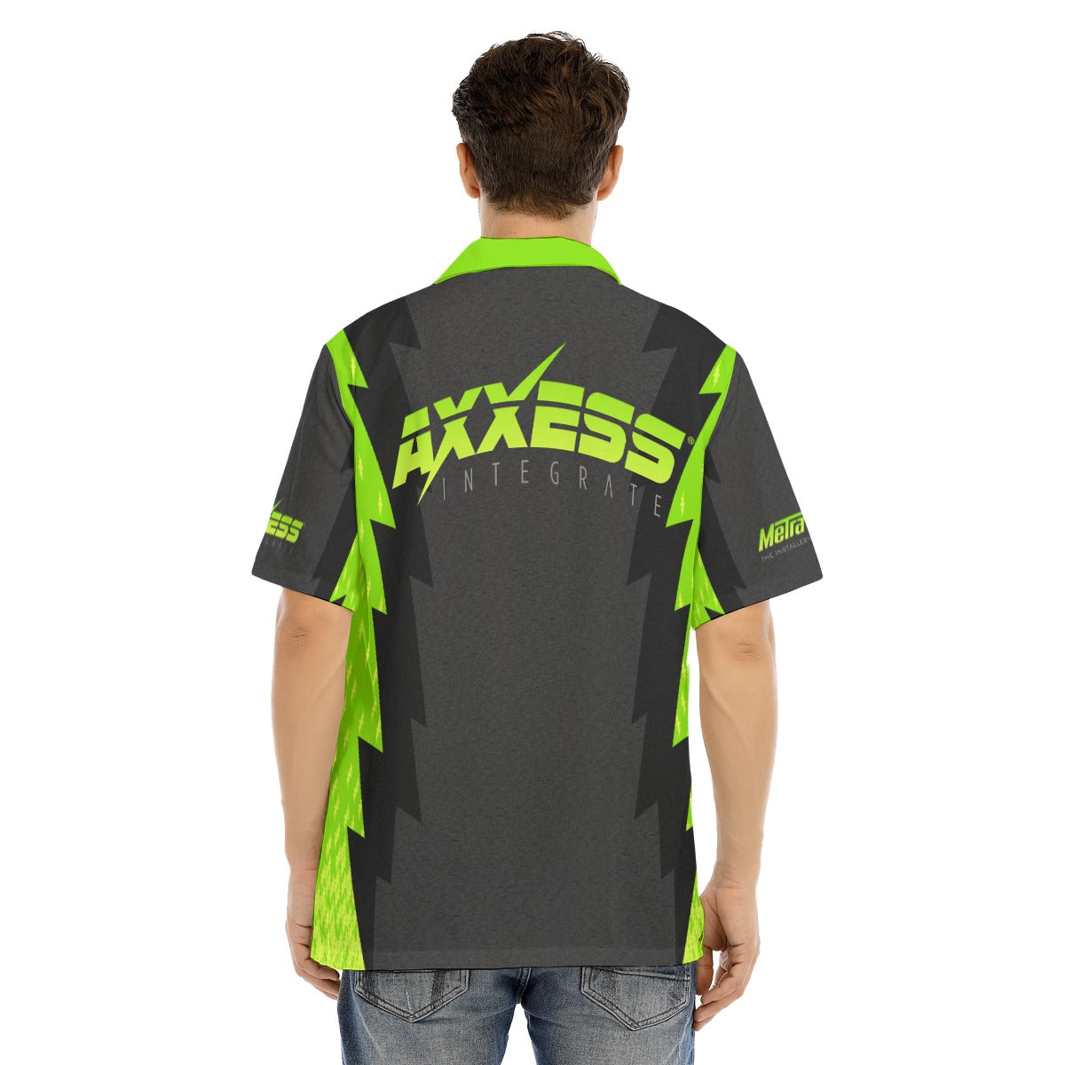 Axxess-Men's Hawaiian Shirt With Button Closure