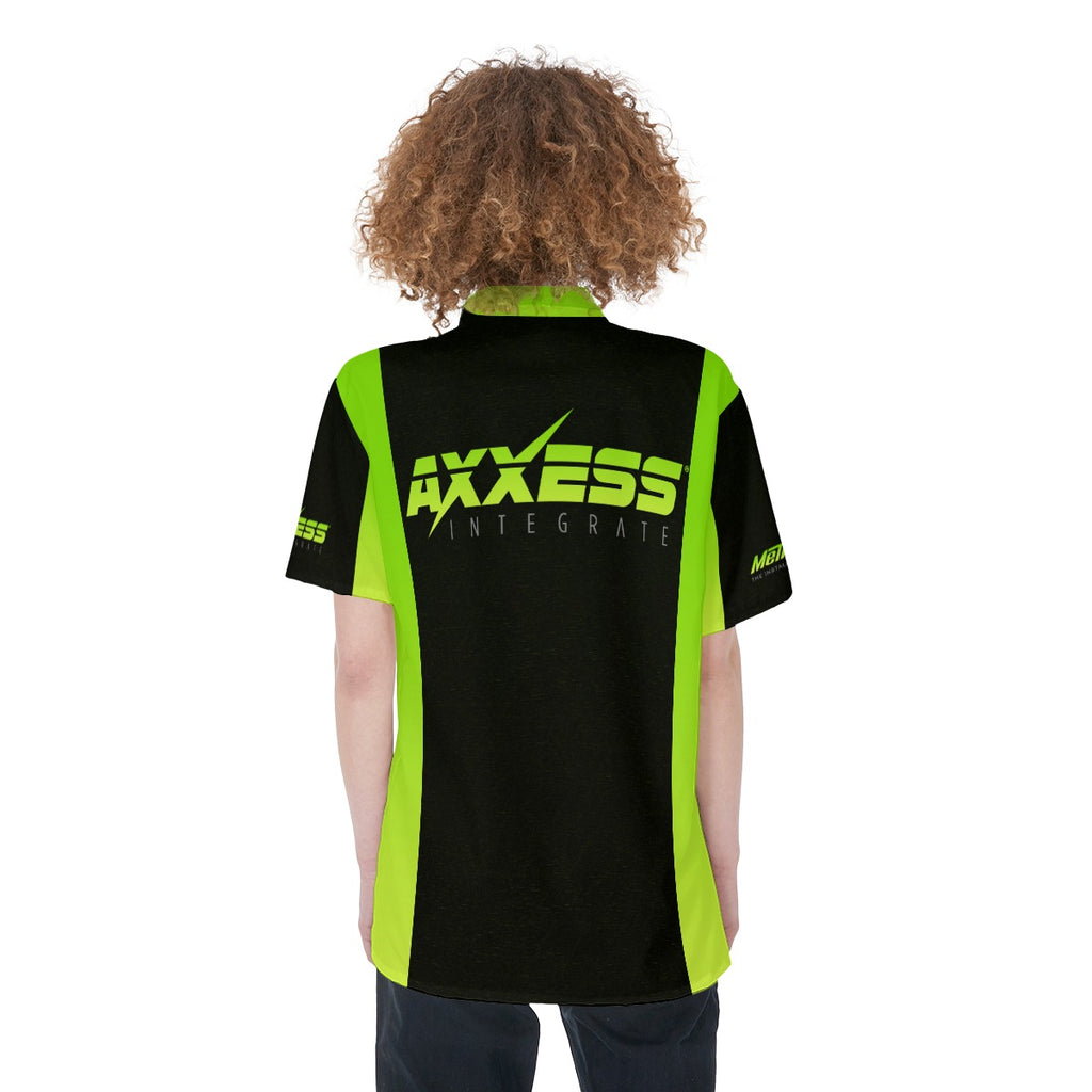 Axxess-Women's Short Sleeve Shirt With Pocket