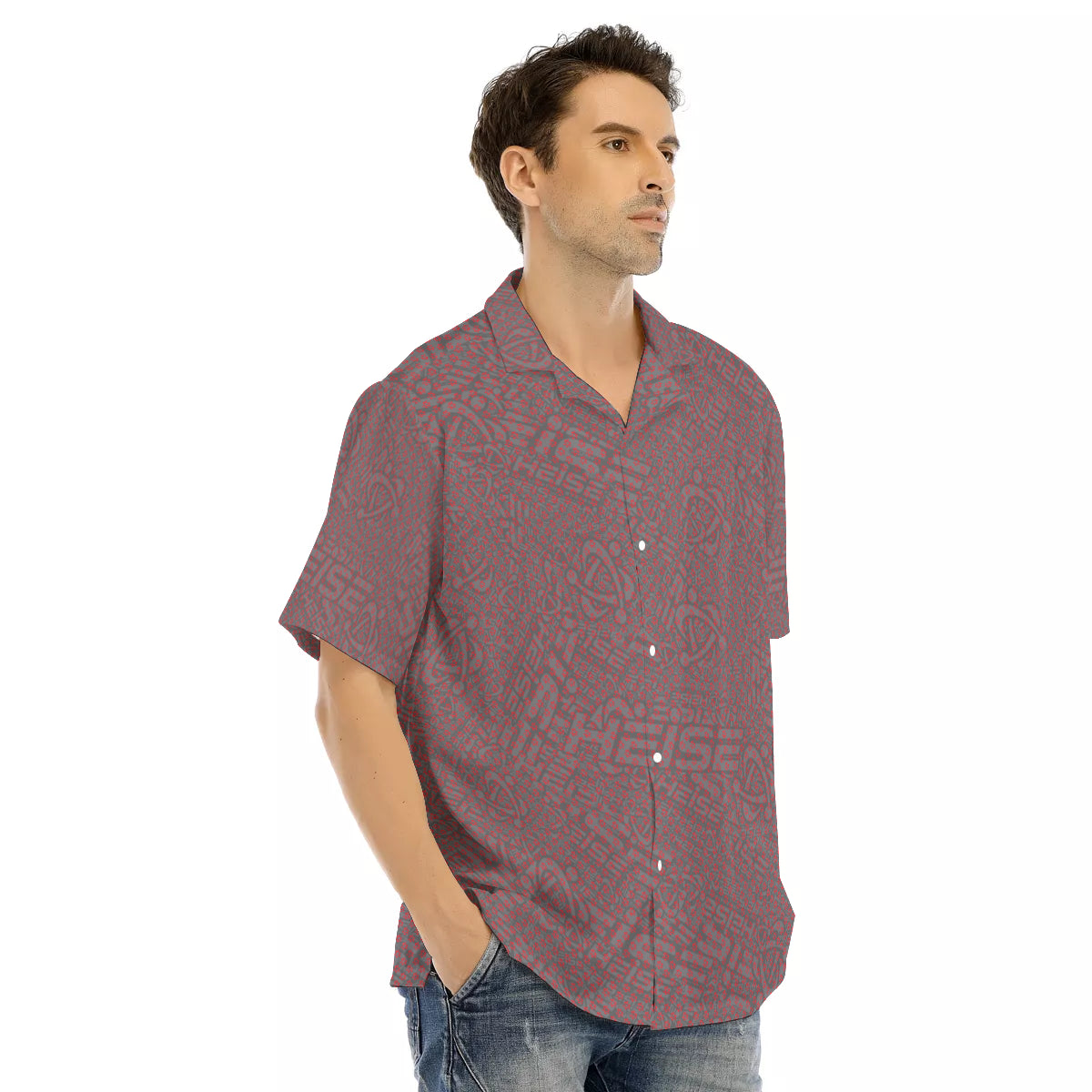 Heise-All Over Hawaiian Button Down