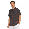 All-Over Print Men's Short Sleeve Polo Shirt With Button Closure