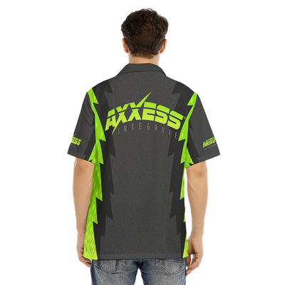 Axxess-Men's Hawaiian Shirt With Button Closure