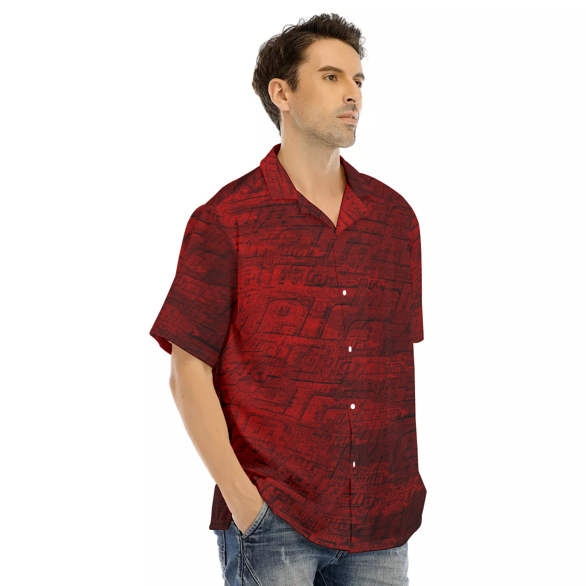 Metra-All Over Hawaiian Button Down