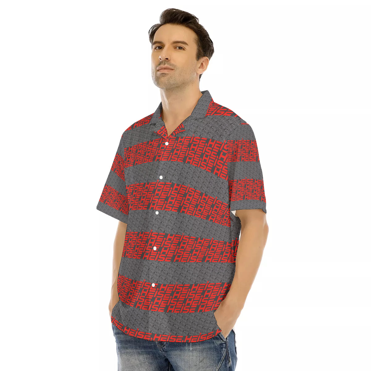 Heise-All Over Hawaiian Button Down