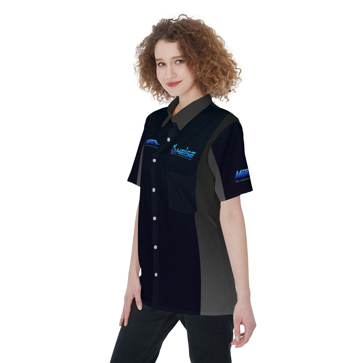 Heise-Womens Button Down Shirt