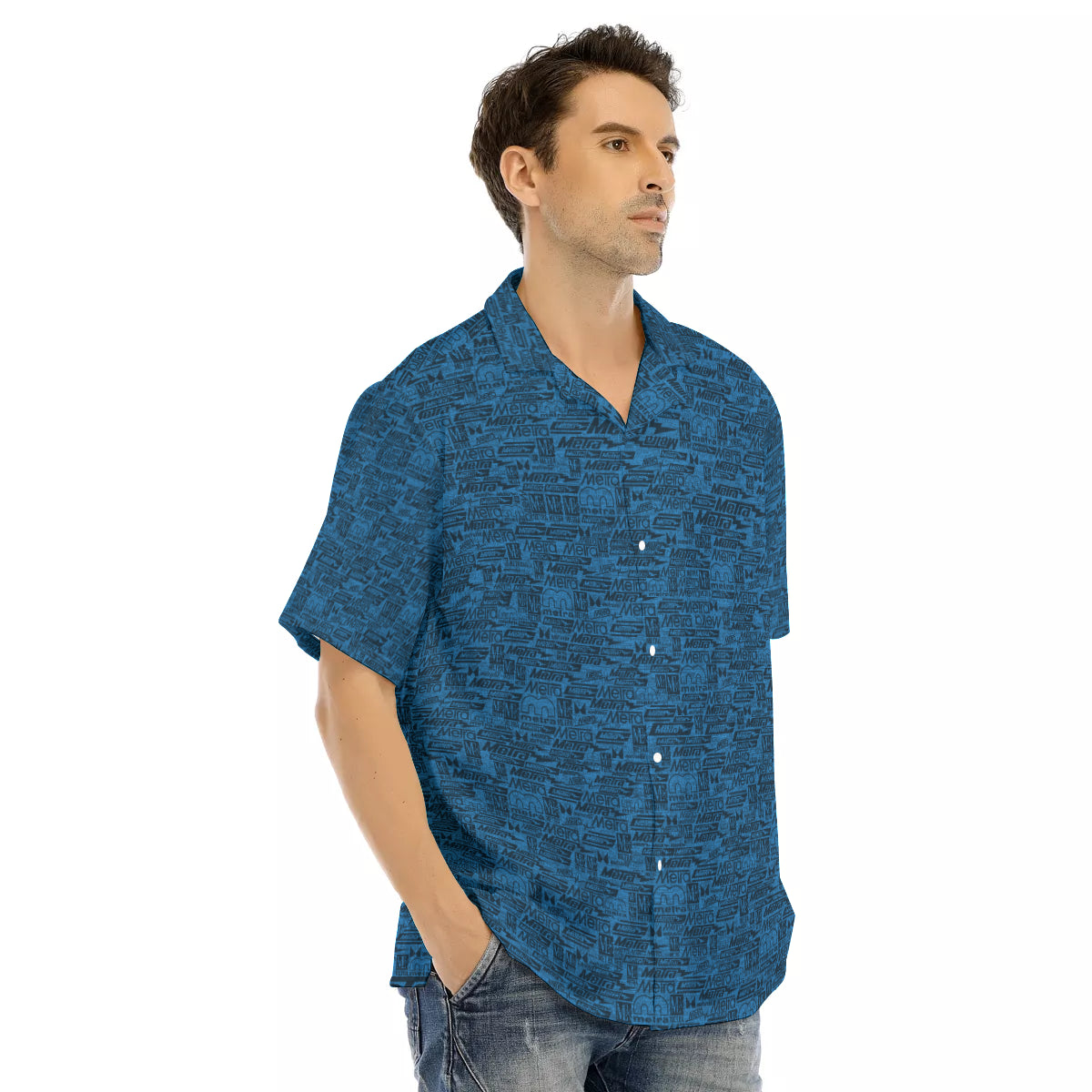 Metra 75-All over Hawaiian Button Down