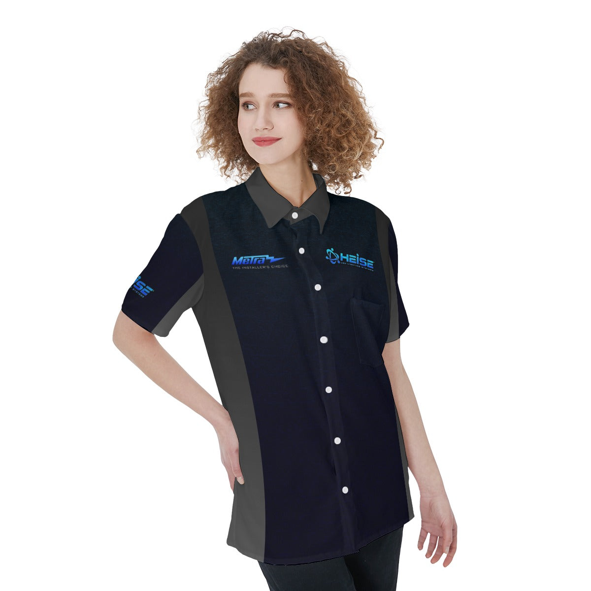 Heise-Womens Button Down Shirt