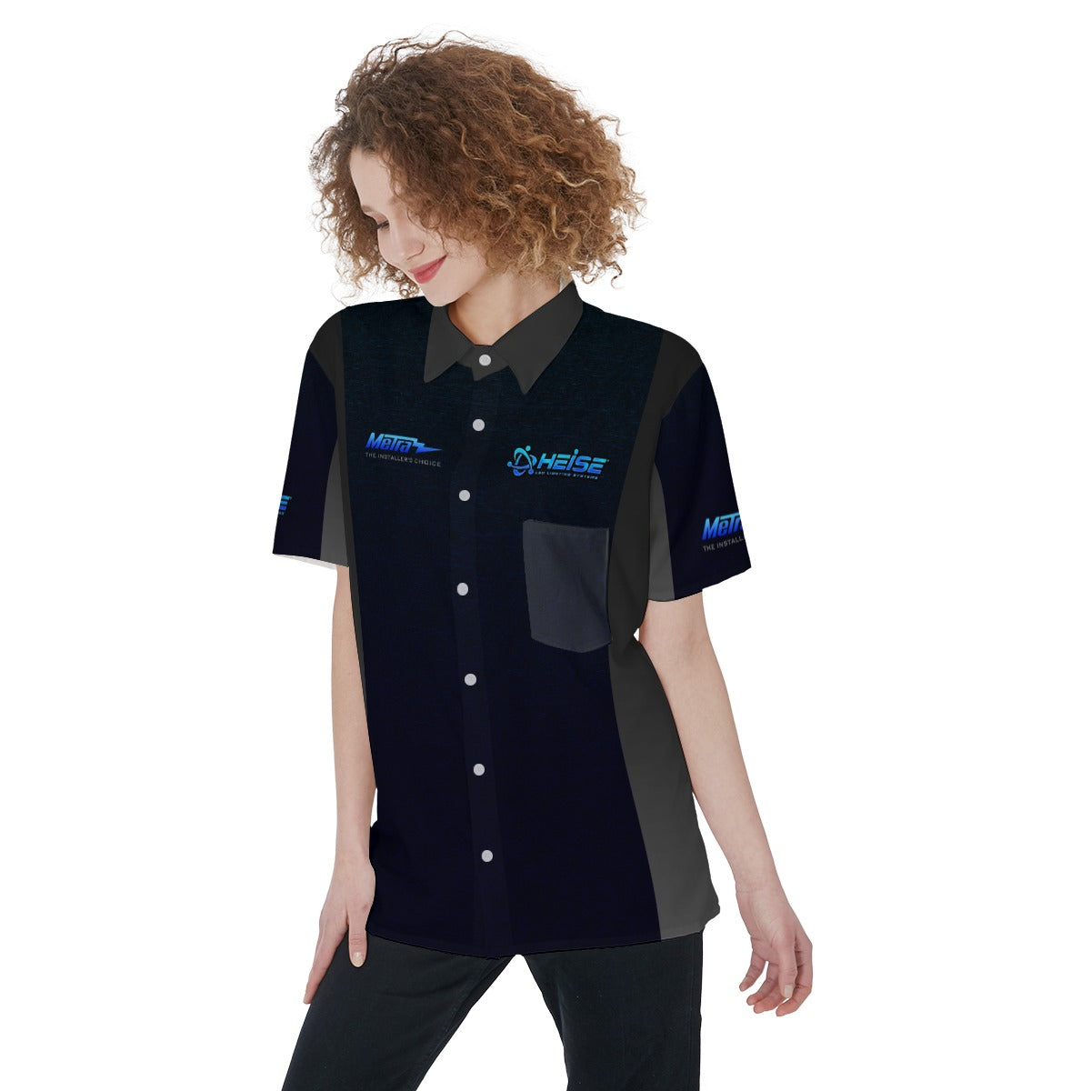 Heise-Womens Button Down Shirt