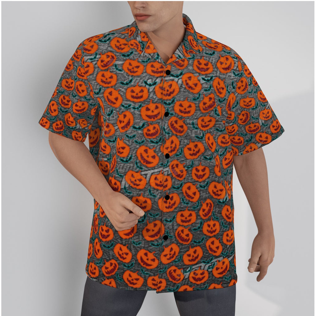 Metra Pumpkins-All-Over Print Men's Hawaiian Shirt
