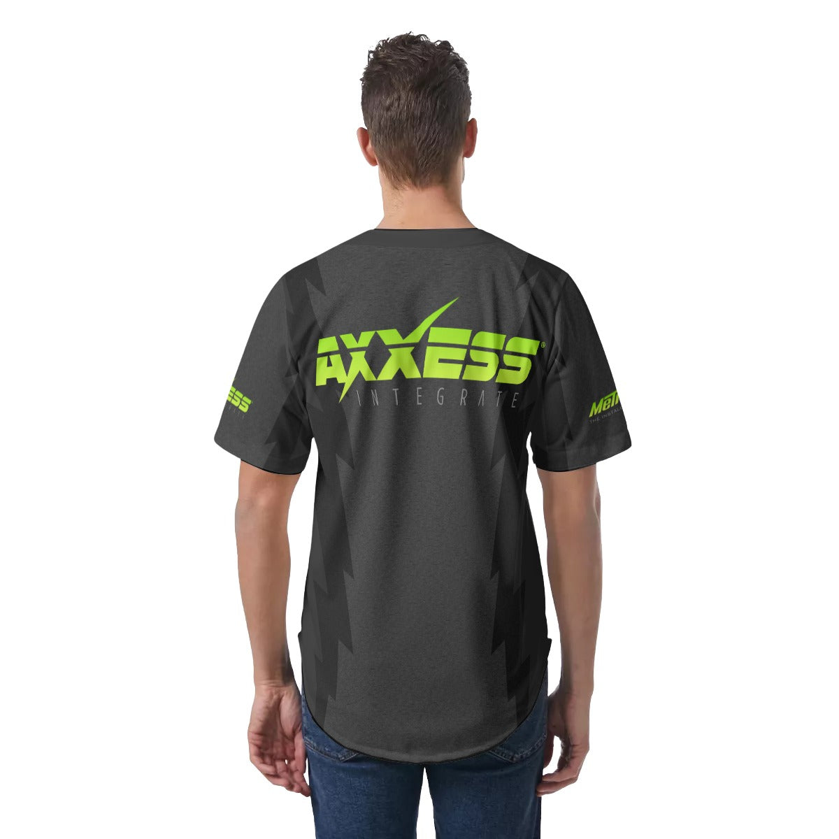Axxess-Men's Short Sleeve Baseball Jersey