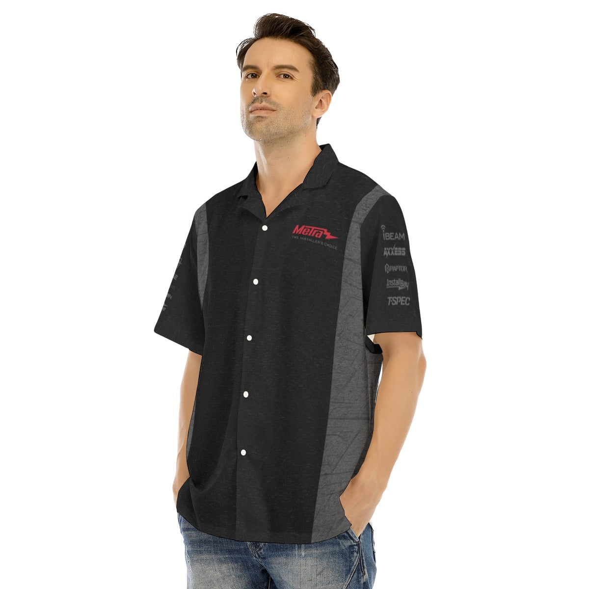 Metra 75 SEMA- Hawaiian Shirt With Button Closure