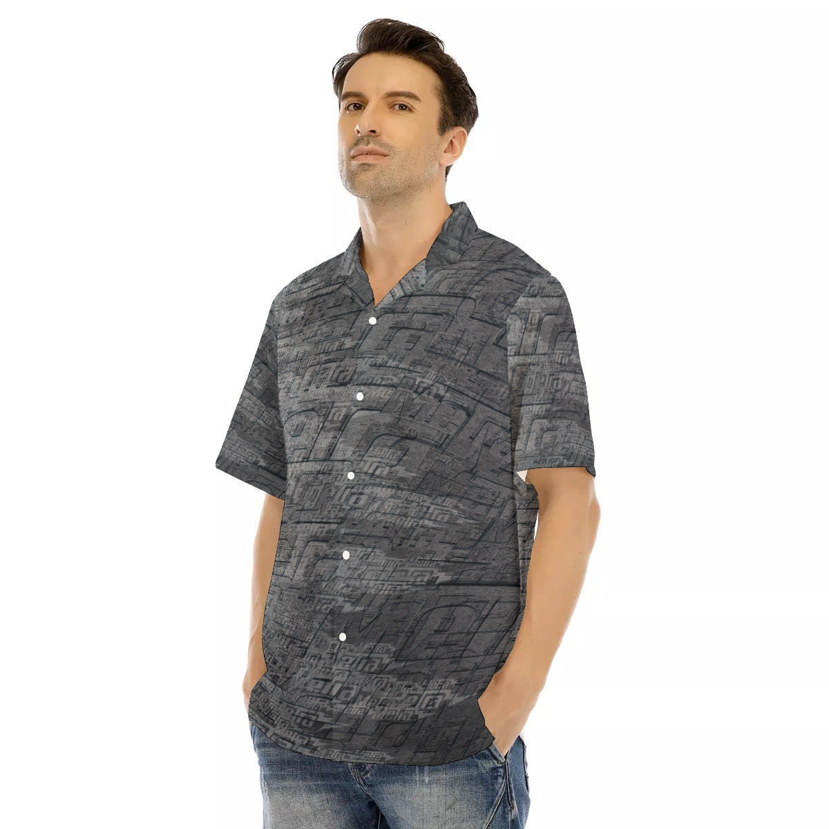 Metra-All Over Hawaiian Button Down
