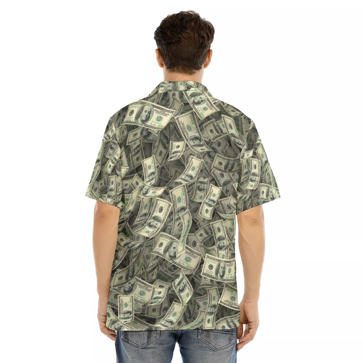 Money-All Over Hawaiian Button Down