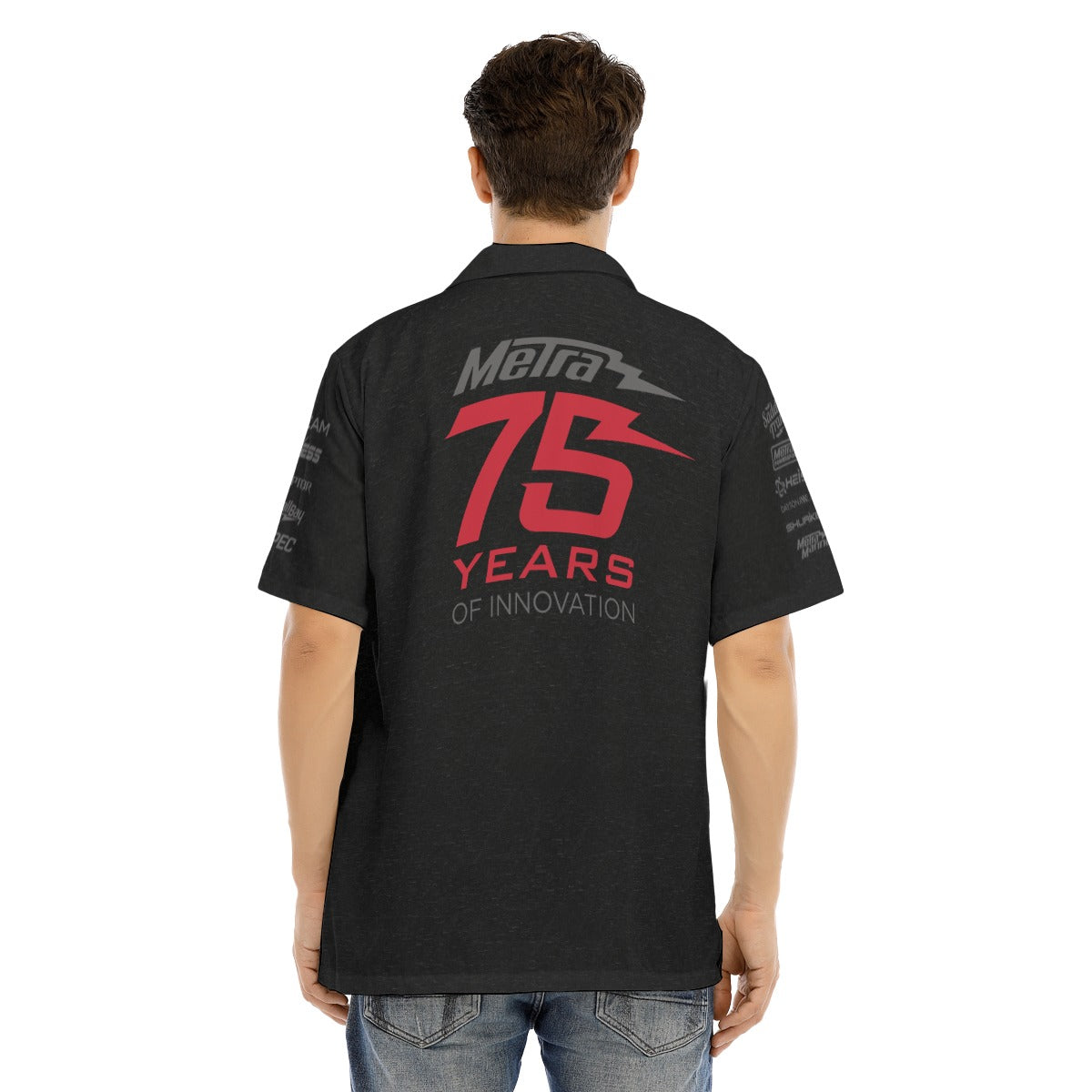 Metra 75 logos-Hawaiian Shirt With Button Closure