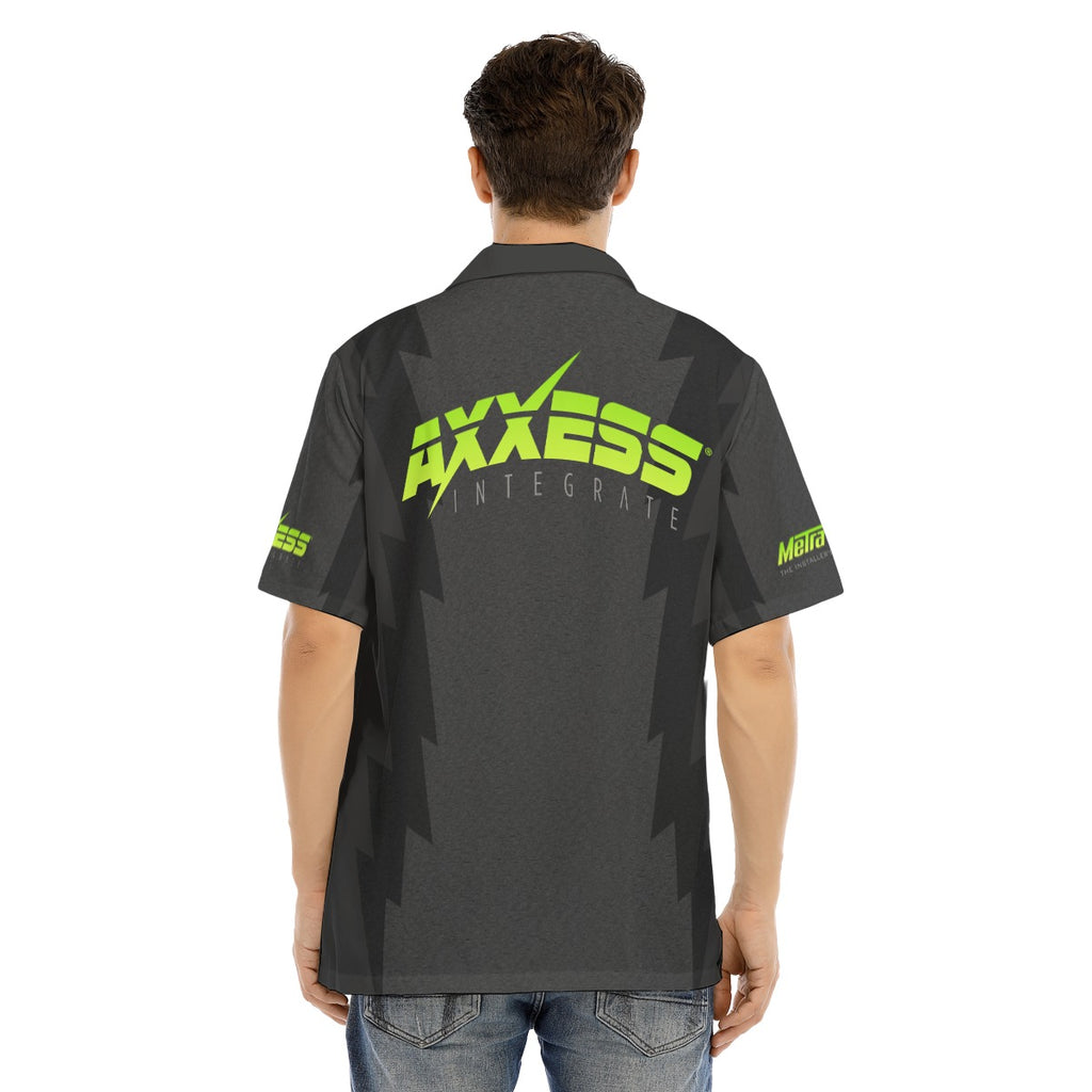 Axxess-Men's Hawaiian Shirt With Button Closure
