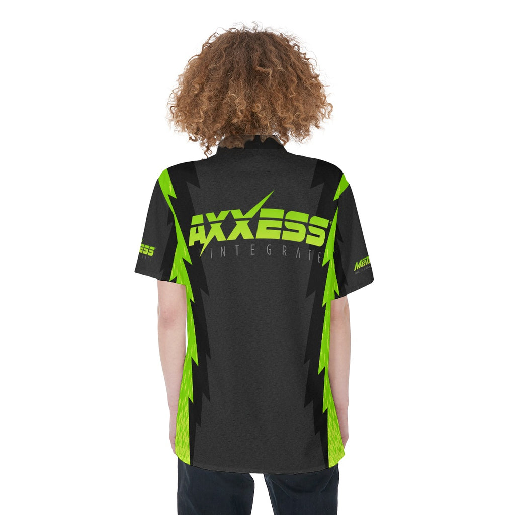 Axxess-Women's Short Sleeve Shirt With Pocket