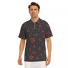 All-Over Print Men's Short Sleeve Polo Shirt With Button Closure