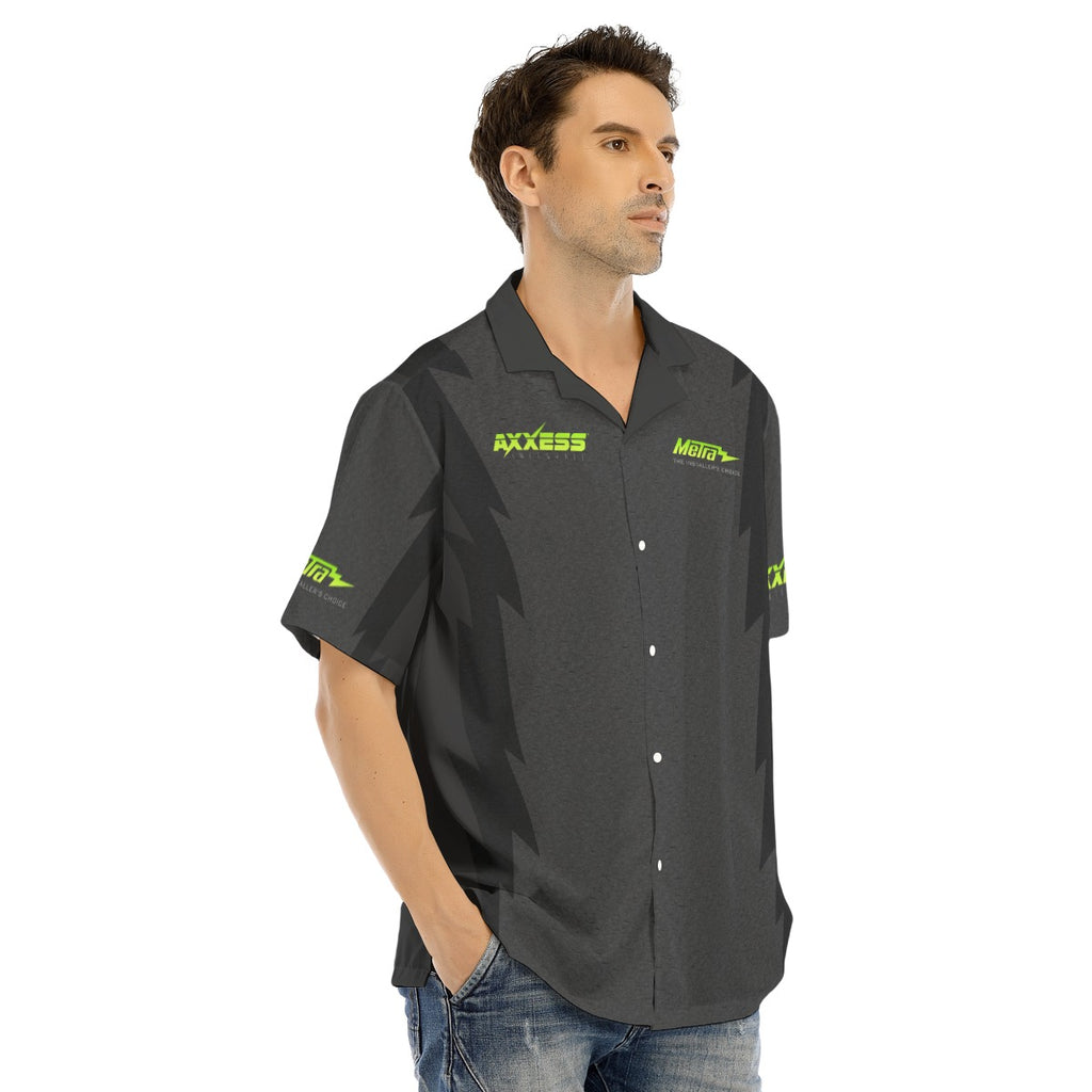 Axxess-Men's Hawaiian Shirt With Button Closure