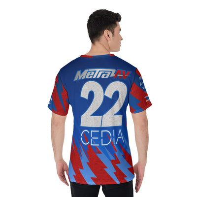 Metra AV World Cup Cedia-All-Over Print V-Neck T-Shirt