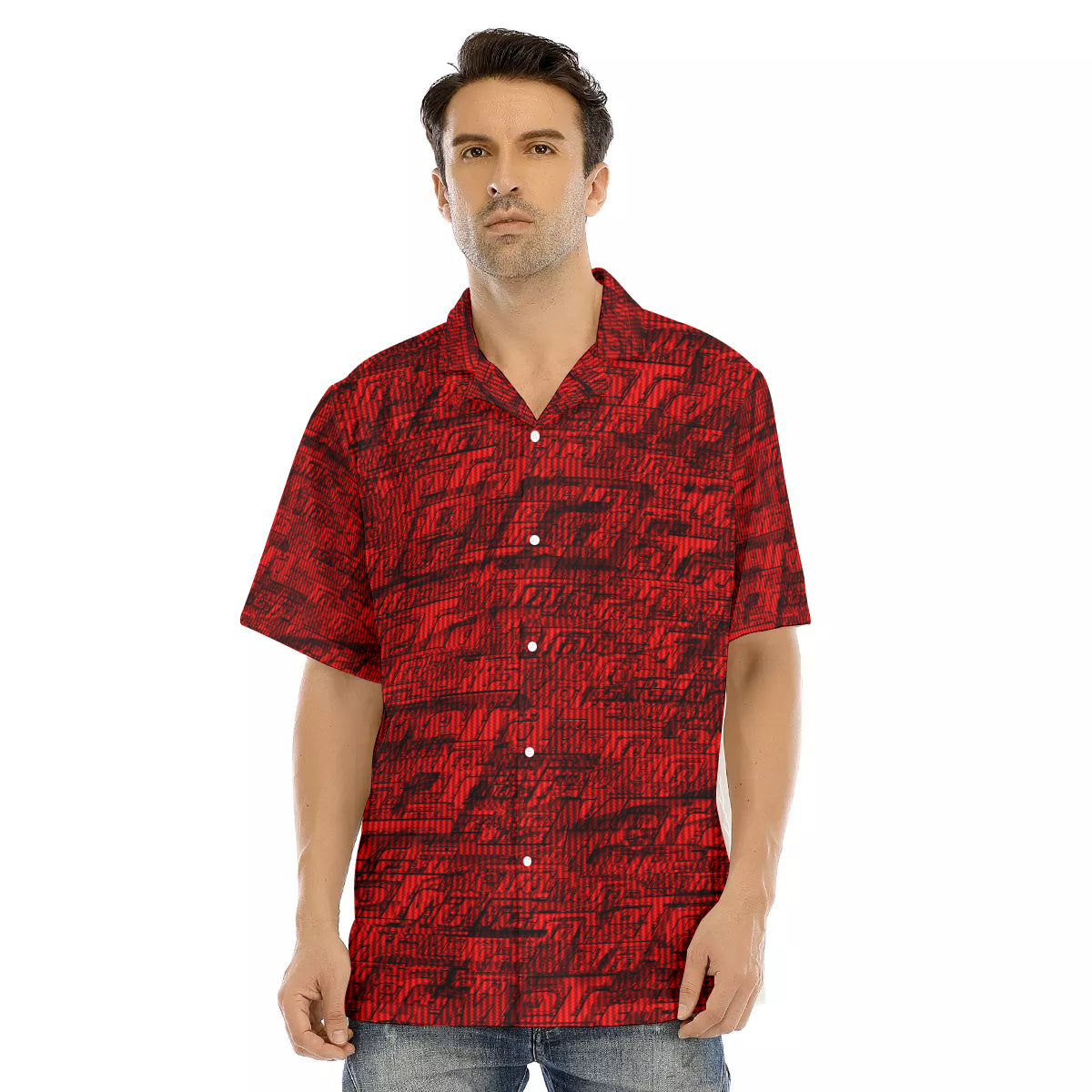 Metra-All Over Hawaiian Button Down