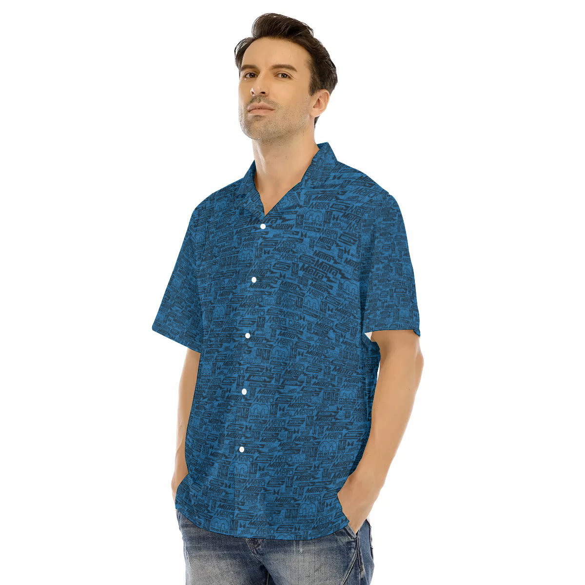 Metra 75-All over Hawaiian Button Down