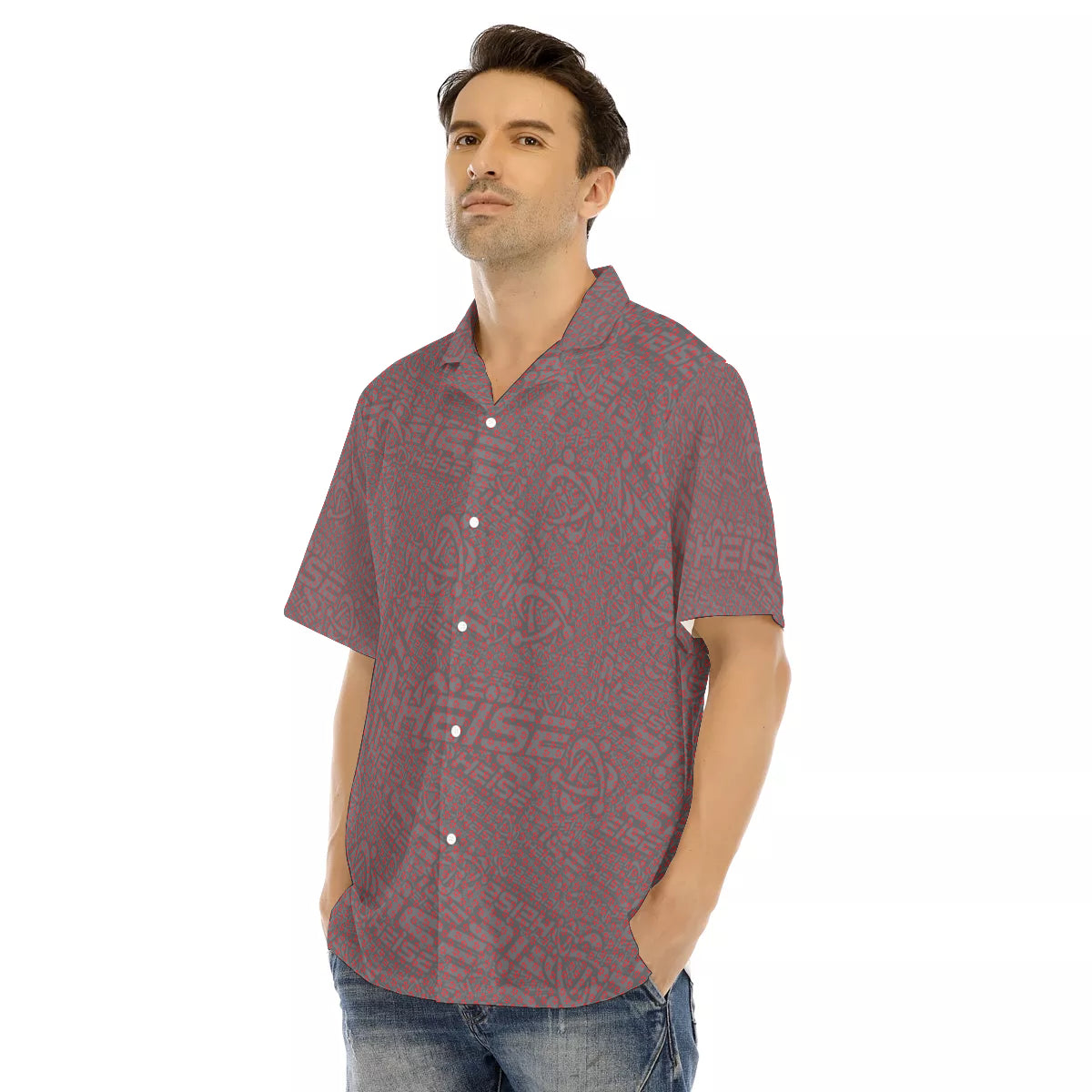 Heise-All Over Hawaiian Button Down