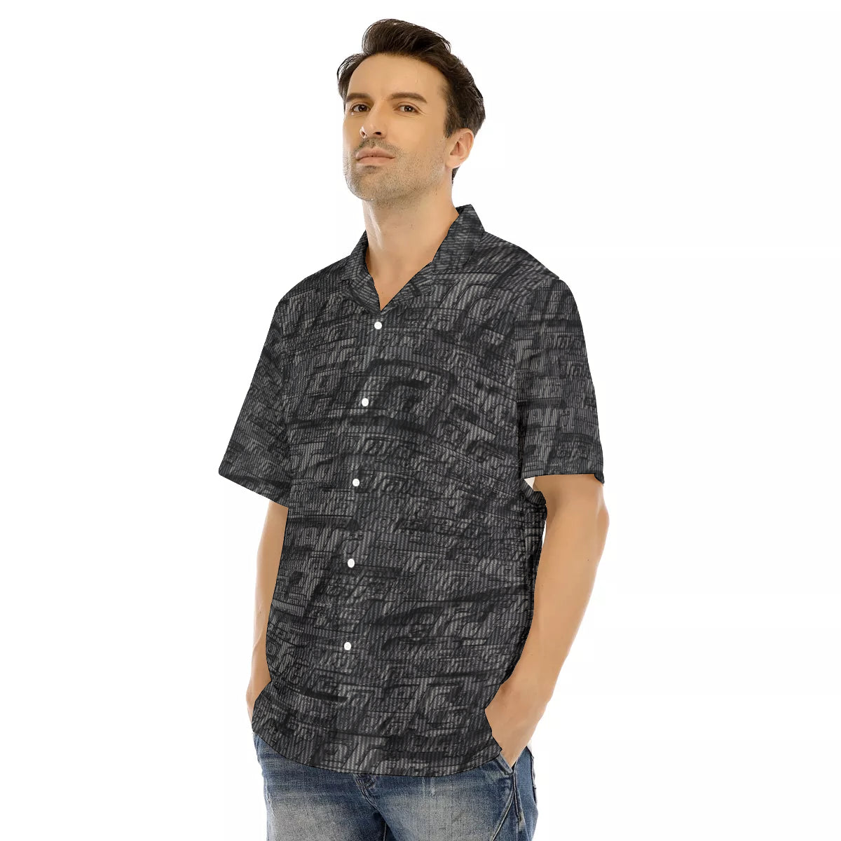 Metra-All Over Hawaiian Button Down