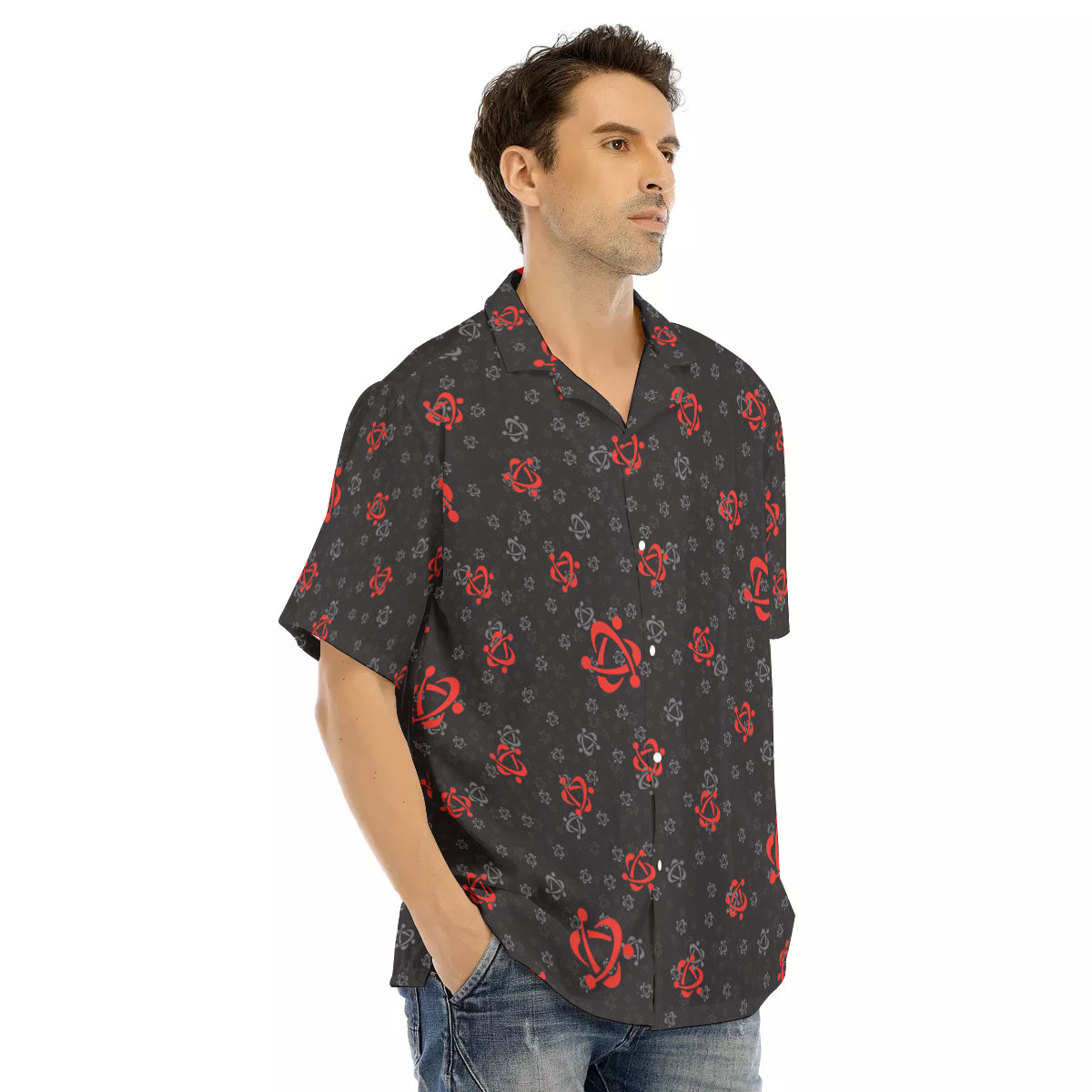 Heise-All Over Hawaiian Button Down