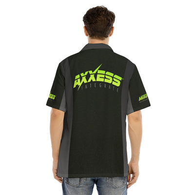 Axxess-Men's Hawaiian Shirt With Button Closure