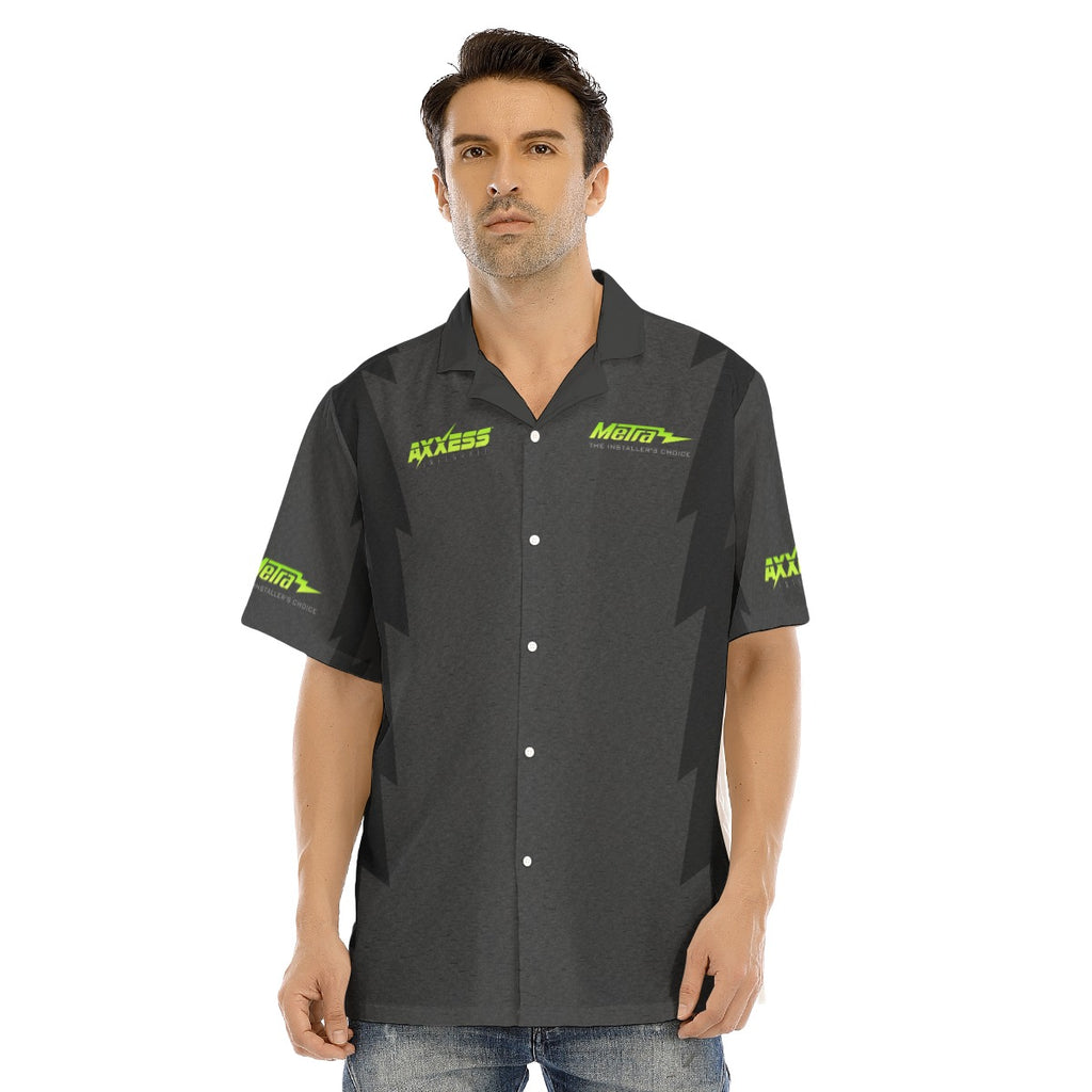 Axxess-Men's Hawaiian Shirt With Button Closure