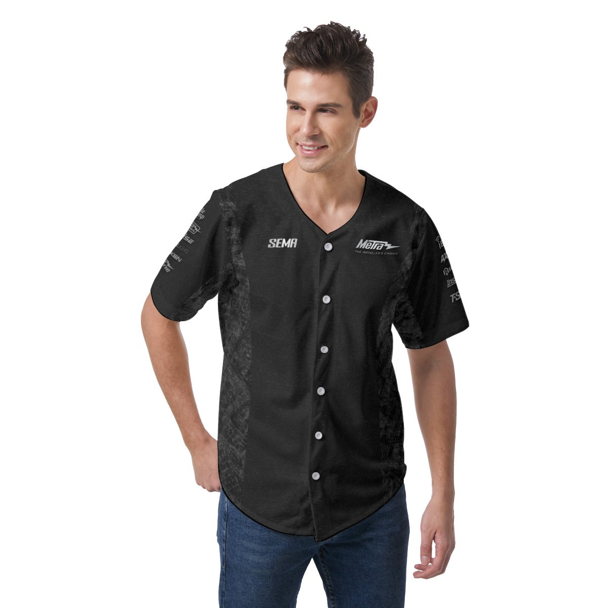 Metra SEMA-All-Over Print Men's Short Sleeve Baseball Jersey