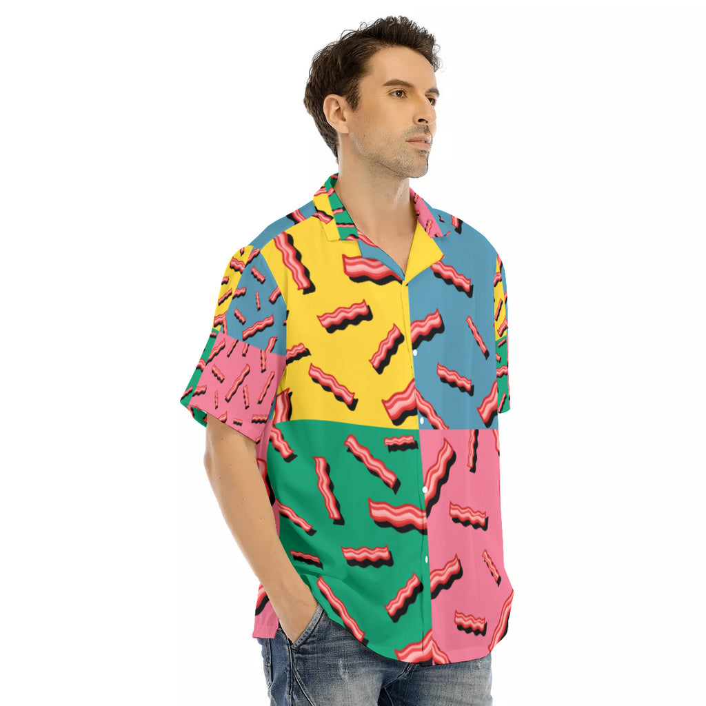 Bacon-All Over Hawaiian Button Down