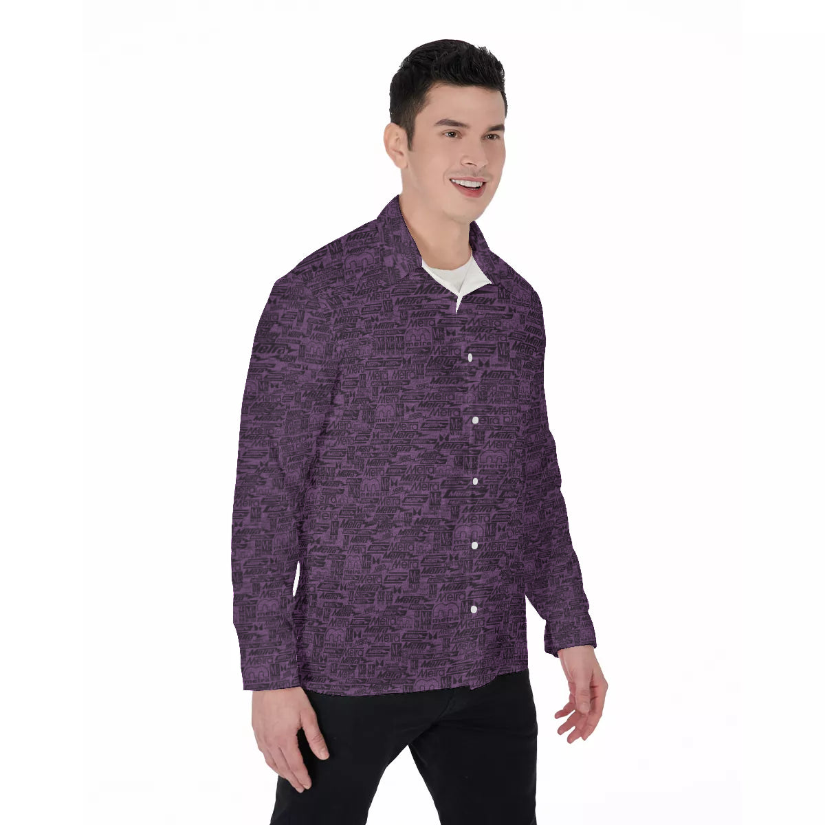 Metra 75-All Over Classic Long Sleeve Button Down