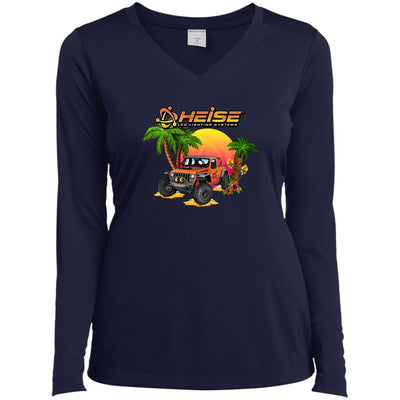 Jeep-LST353LS Ladies’ Long Sleeve Performance V-Neck Tee