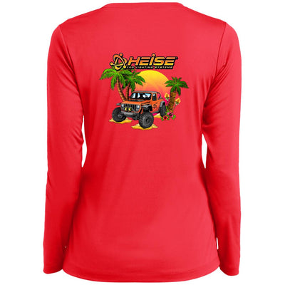 Jeep-LST353LS Ladies’ Long Sleeve Performance V-Neck Tee