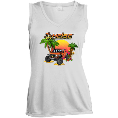 Jeep Beach-LST352 Ladies' Sleeveless V-Neck Performance Tee