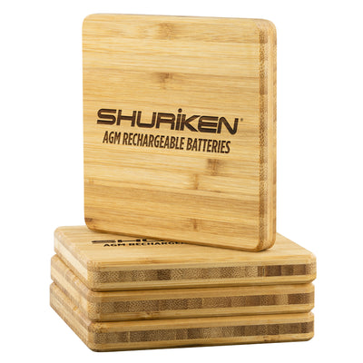 Shuriken-Bamboo Coaster - 4pc