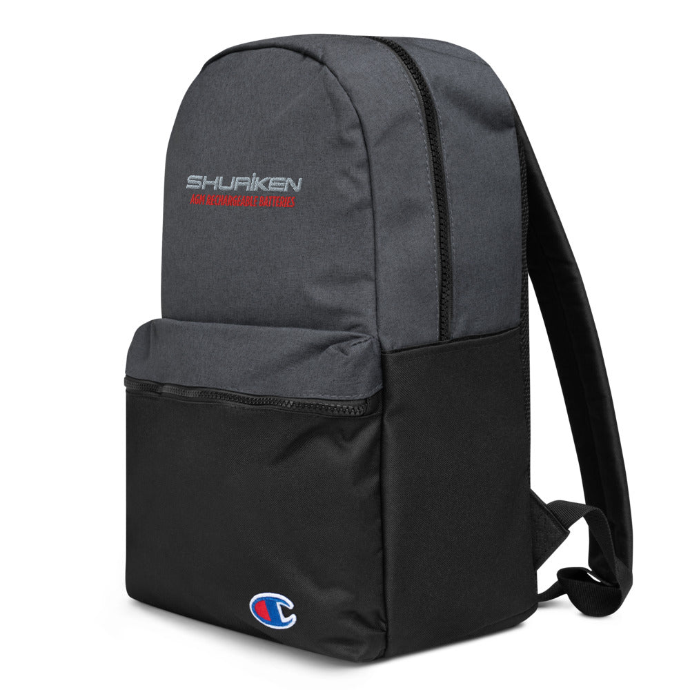 Shuriken-Embroidered Champion Backpack
