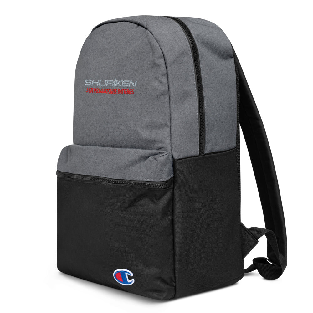 Shuriken-Embroidered Champion Backpack