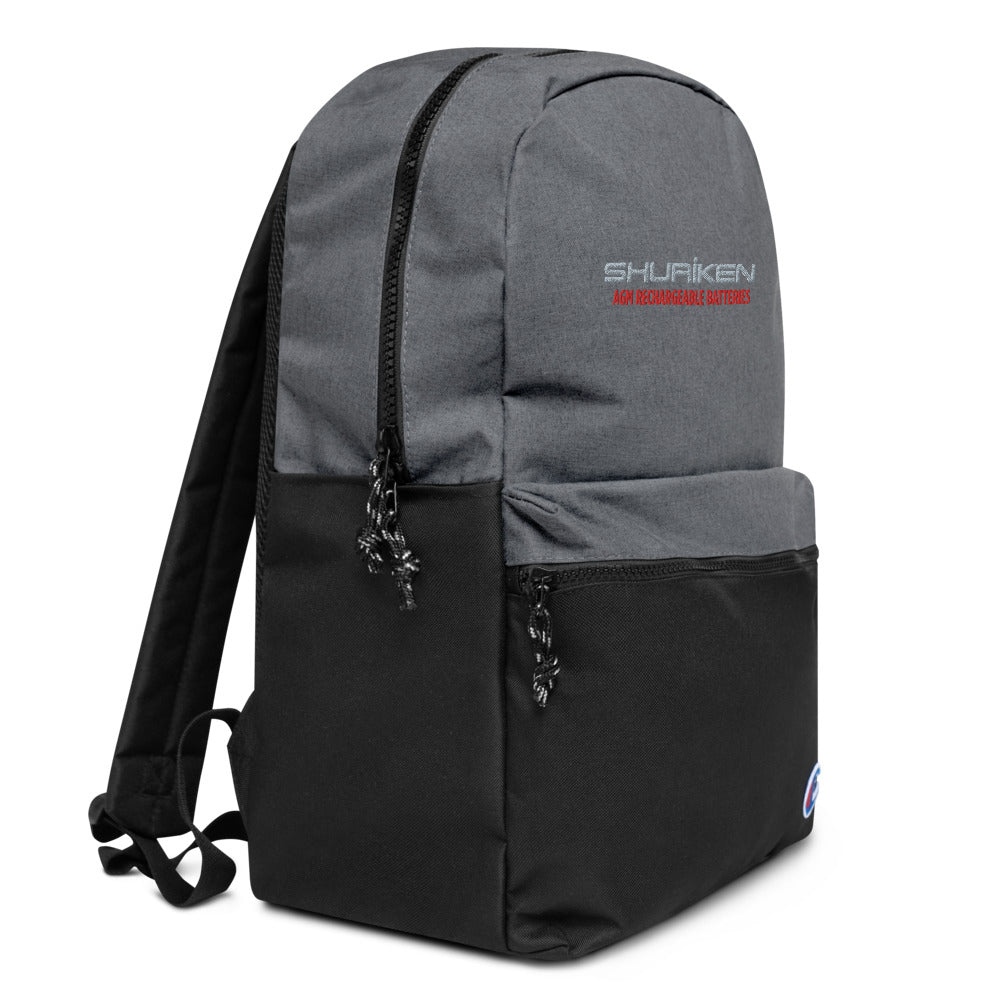 Shuriken-Embroidered Champion Backpack