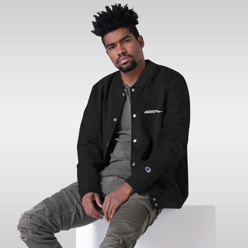 Metra-Embroidered Champion Bomber Jacket