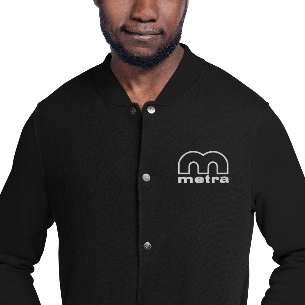 Metra 70's Retro-Embroidered Champion Bomber Jacket