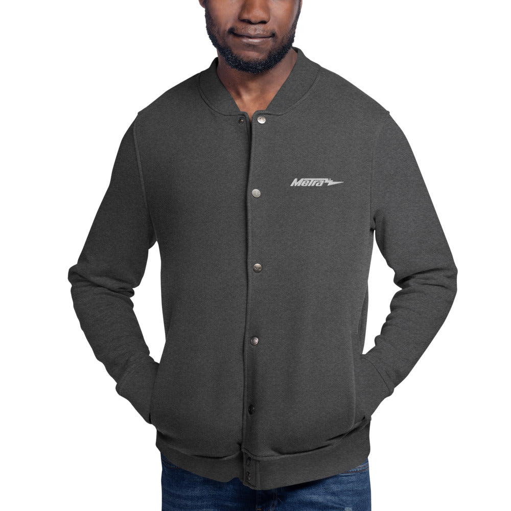 Metra-Embroidered Champion Bomber Jacket