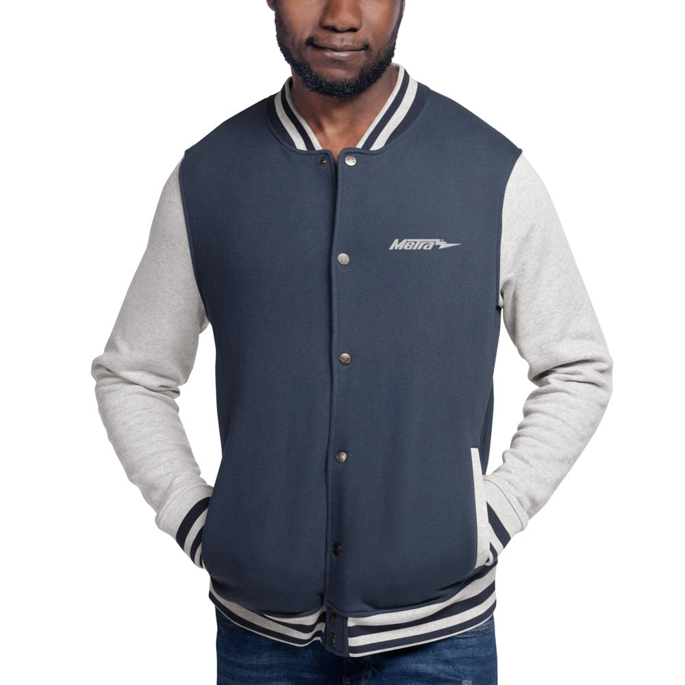Metra-Embroidered Champion Bomber Jacket